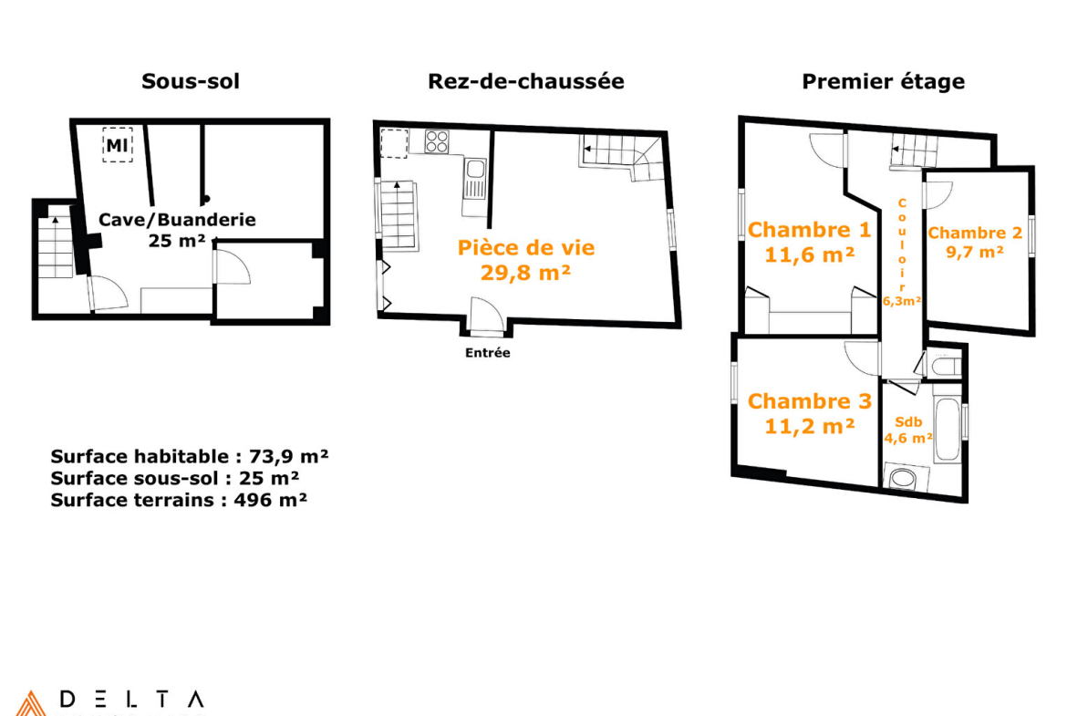 Maison 3 pièces 74 m² · à Beynost · 73,9 m² · 265 000 €