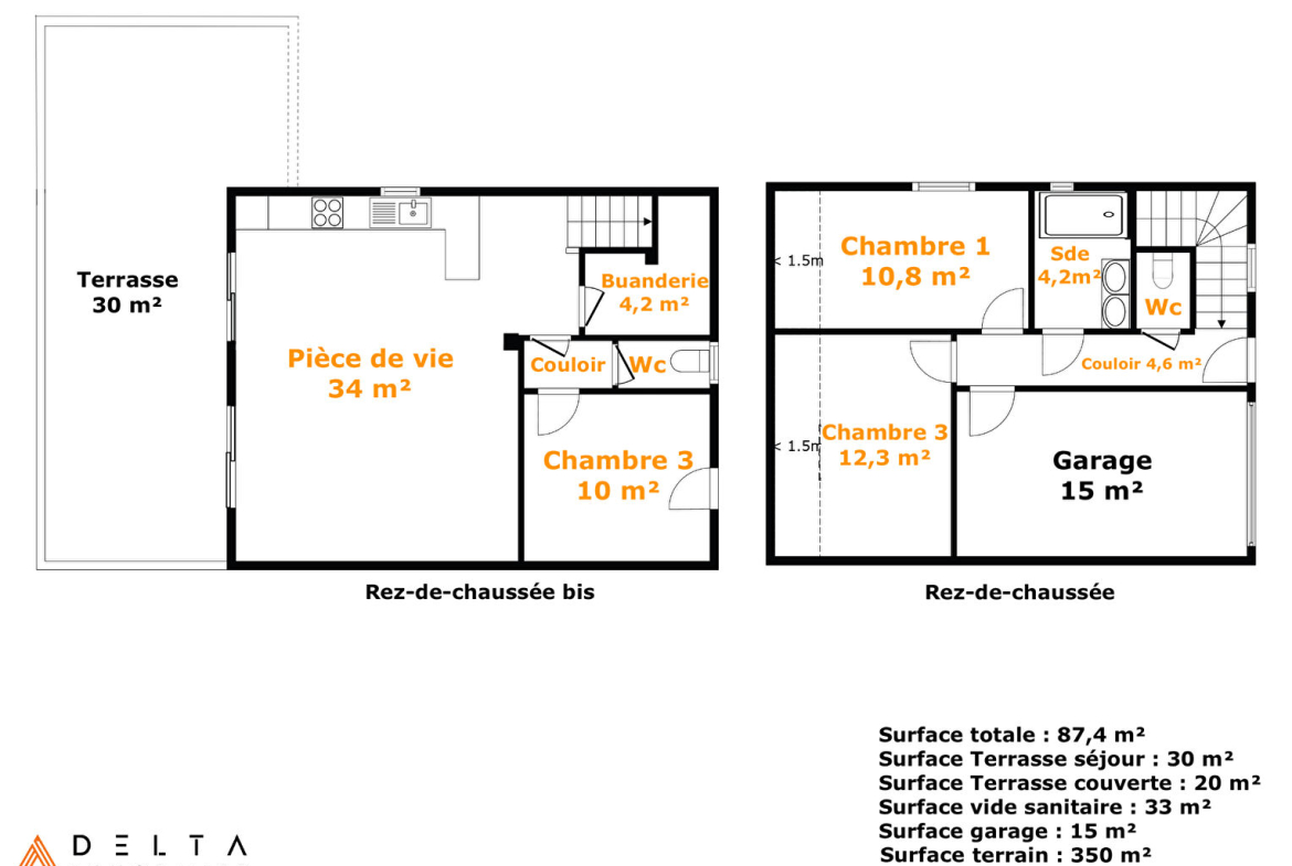 Maison 3 pièces 87 m² · à Saint Maurice de Beynost · 87 m² · 350 000 €